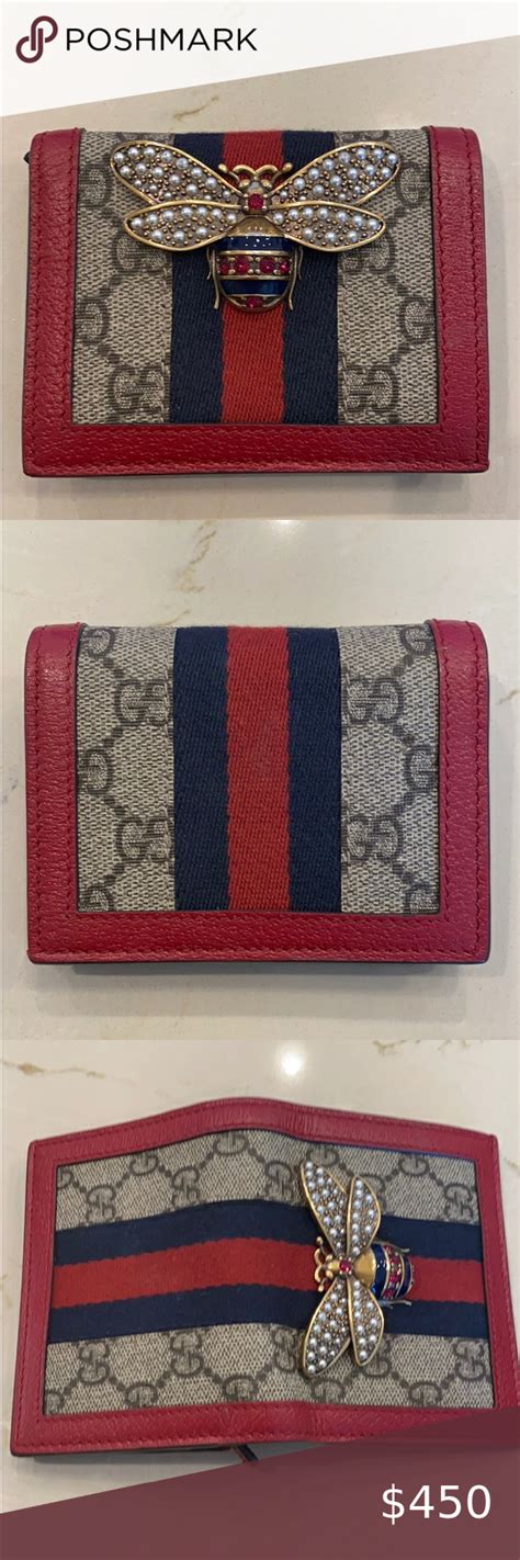 gucci bee long wallet|gucci wallet with bumble bee.